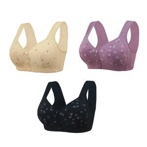 PACK OF 3) COMFORTABLE & CONVENIENT FRONT BUTTON BRA – FashionDeal